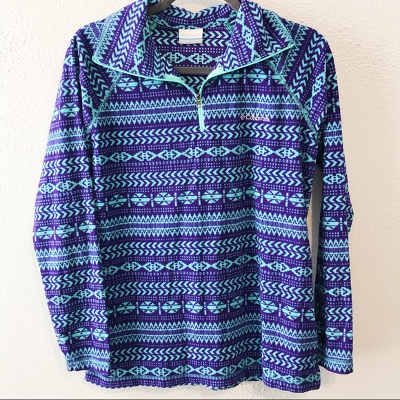 Columbia Tops - Columbia fleece popover blue purple size large